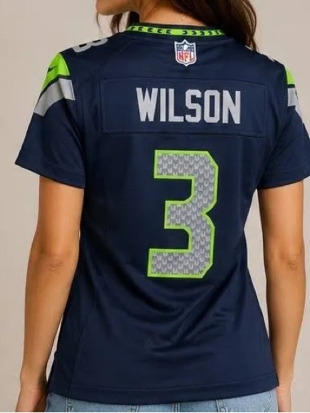 Nike Seattle Seahawks NFL Russell Wilson #3 Jersey Women's XL